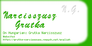 narcisszusz grutka business card
